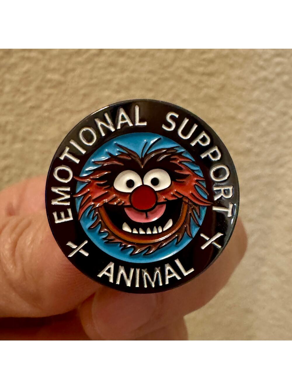 Muppet Elmo Emotional Support Animal Enamel Pin 77-2